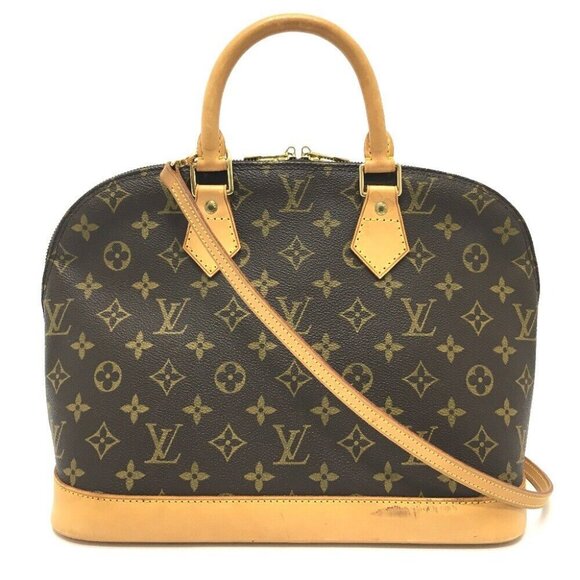 LOUIS VUITTON M51130 Monogram Alma 2WAY Shoulder Bag Hand Bag Brown - Picture 1 of 13